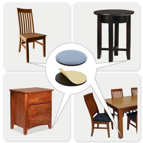 Round ptfe furniture glides - round,