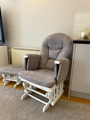 Grey upholstered glider - grey,