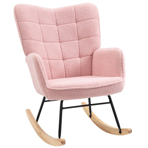 Homcom modern wingback glider - modern,